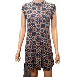 O’Neill Jersey High Collared Shift Dress Sz S